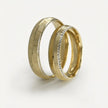 5mm Gold Wedding Band – Vertical Line Stone Edge – 9ct/14ct/18ct Gold
