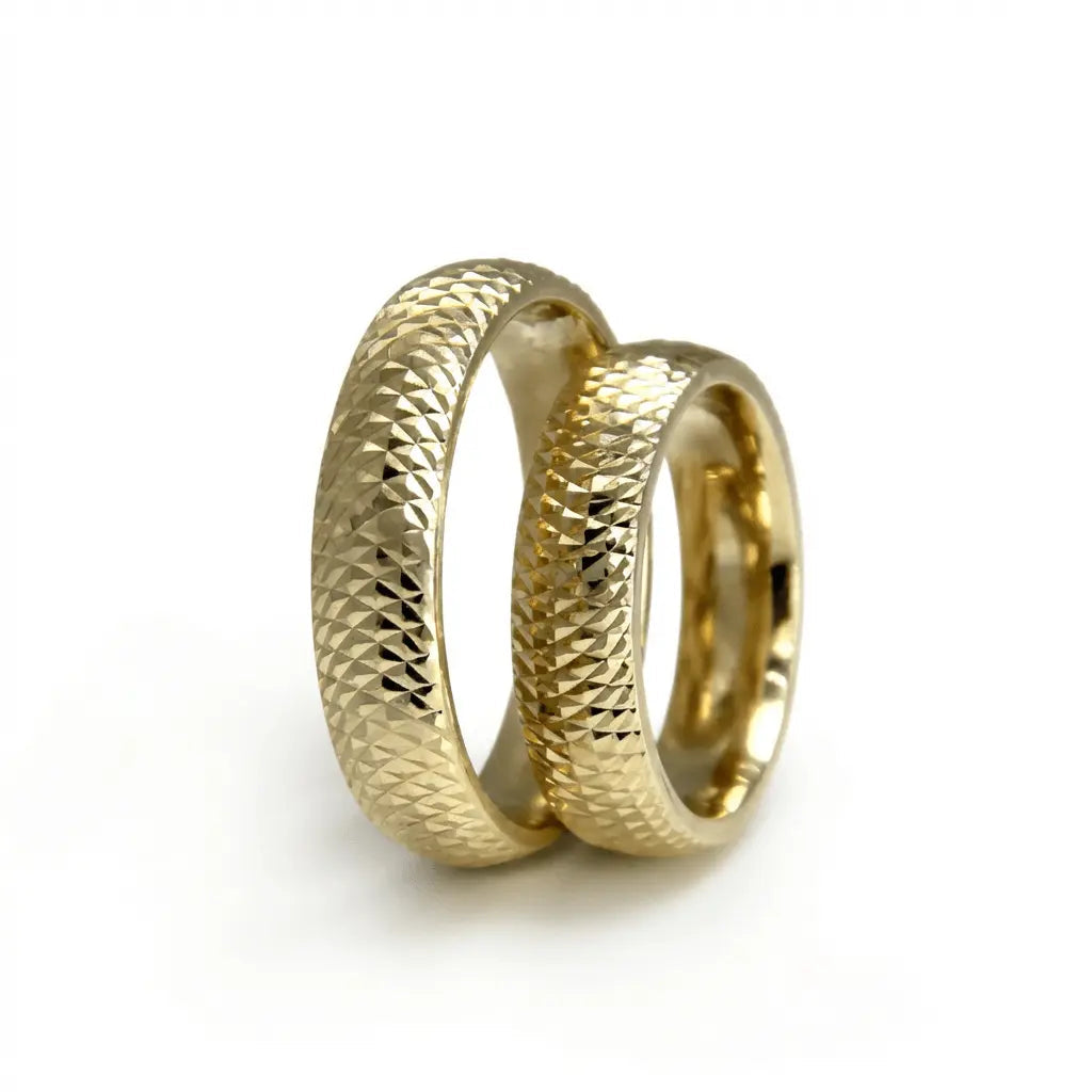 5mm Gold Wedding Band – Braided Faceted – 9ct/14ct/18ct Gold