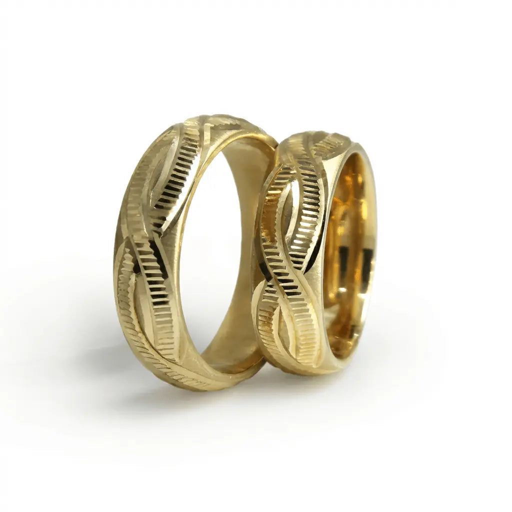 6mm Gold Wedding Band – Infinity Wave – 9ct/14ct/18ct Gold