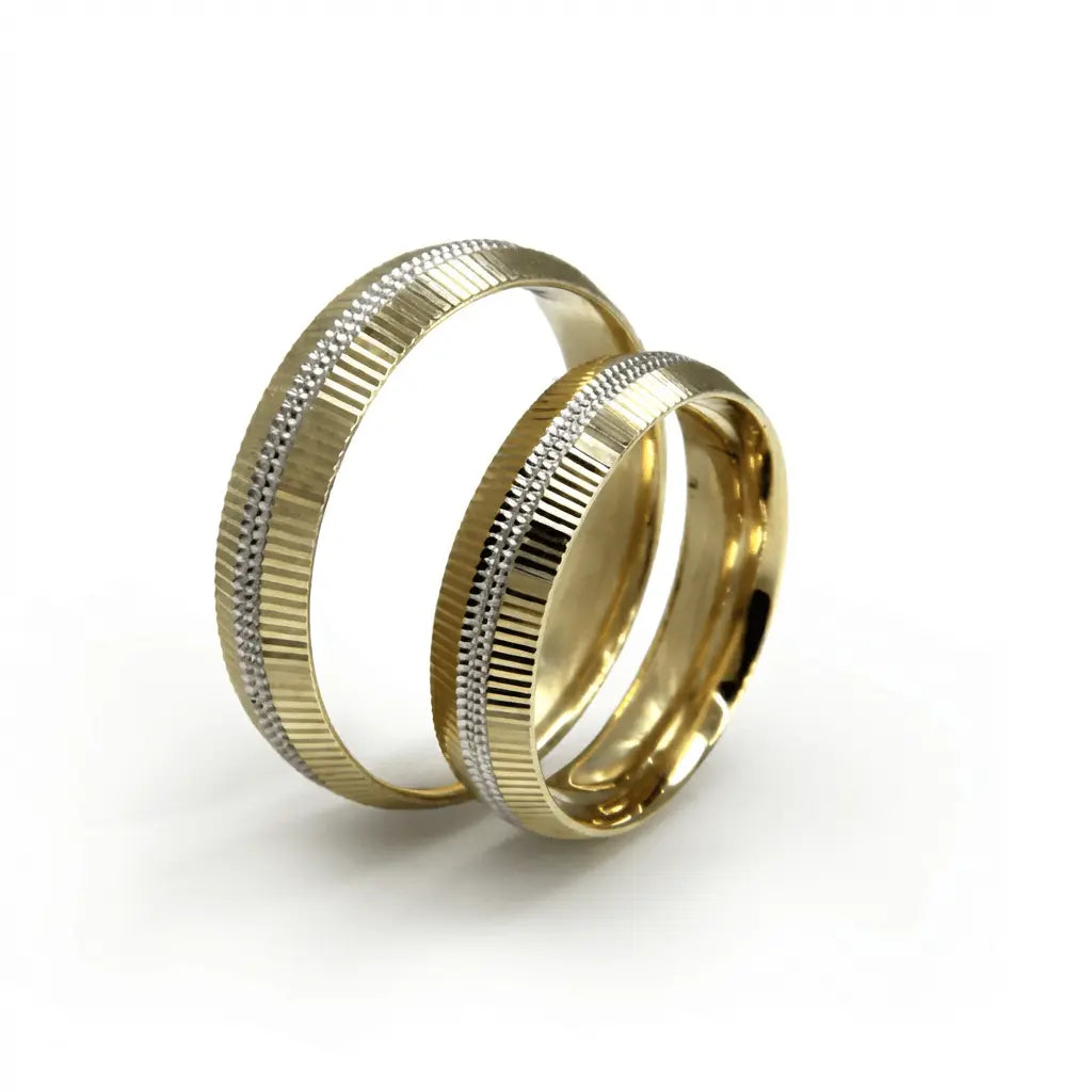 5mm Gold Wedding Band – Linear Ribbed – 9ct/14ct/18ct Gold