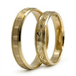 4mm Gold Wedding Band – Starburst Faceted – 9ct/14ct/18ct Gold