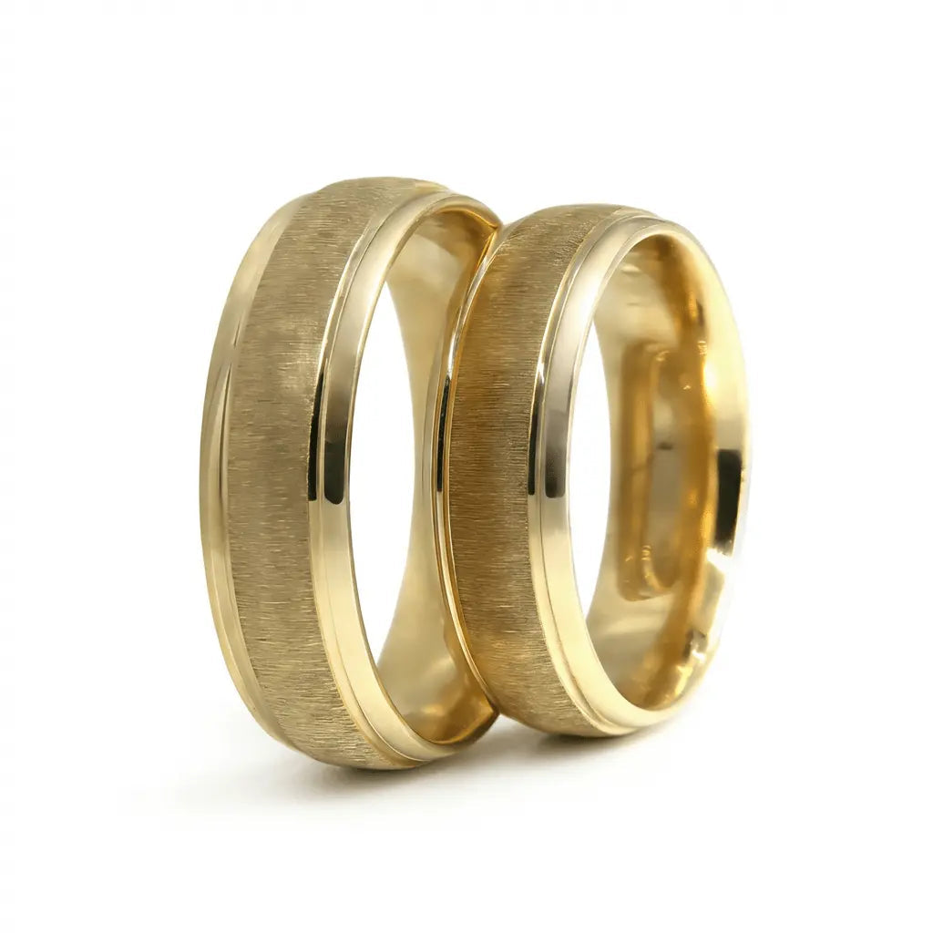 6mm Gold Wedding Band – Brushed Satin – 9ct/14ct/18ct Gold