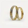 4mm Gold Wedding Band – Contrast Greek Key – 9ct/14ct/18ct Gold