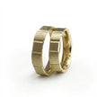 5mm Gold Wedding Band – Segmented Block Texture – 9ct/14ct/18ct Gold