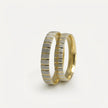 3,5 mm Gold Trauring – Linearer Kontrast – 9kt/14kt/18kt Gold