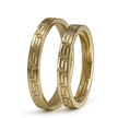 3mm Gold Wedding Band – Greek Key Engraved – 9ct/14ct/18ct Gold