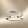 14ct/14K White Gold Natural Diamond Ring – Minimal Diamond Bar