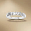 14ct/14K White Gold Natural Diamond Ring – Baguette Diamond 0.36ct