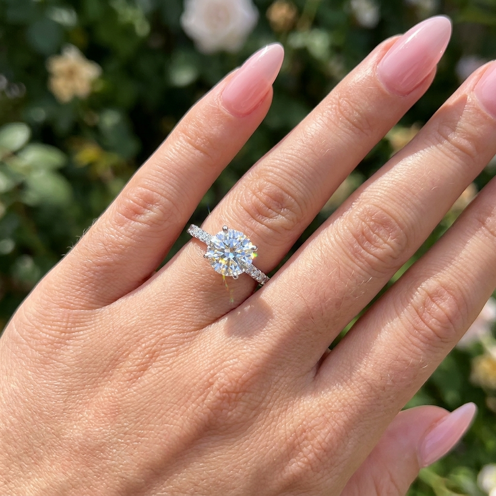 Sterling Silver Aelin Ring Round Cut