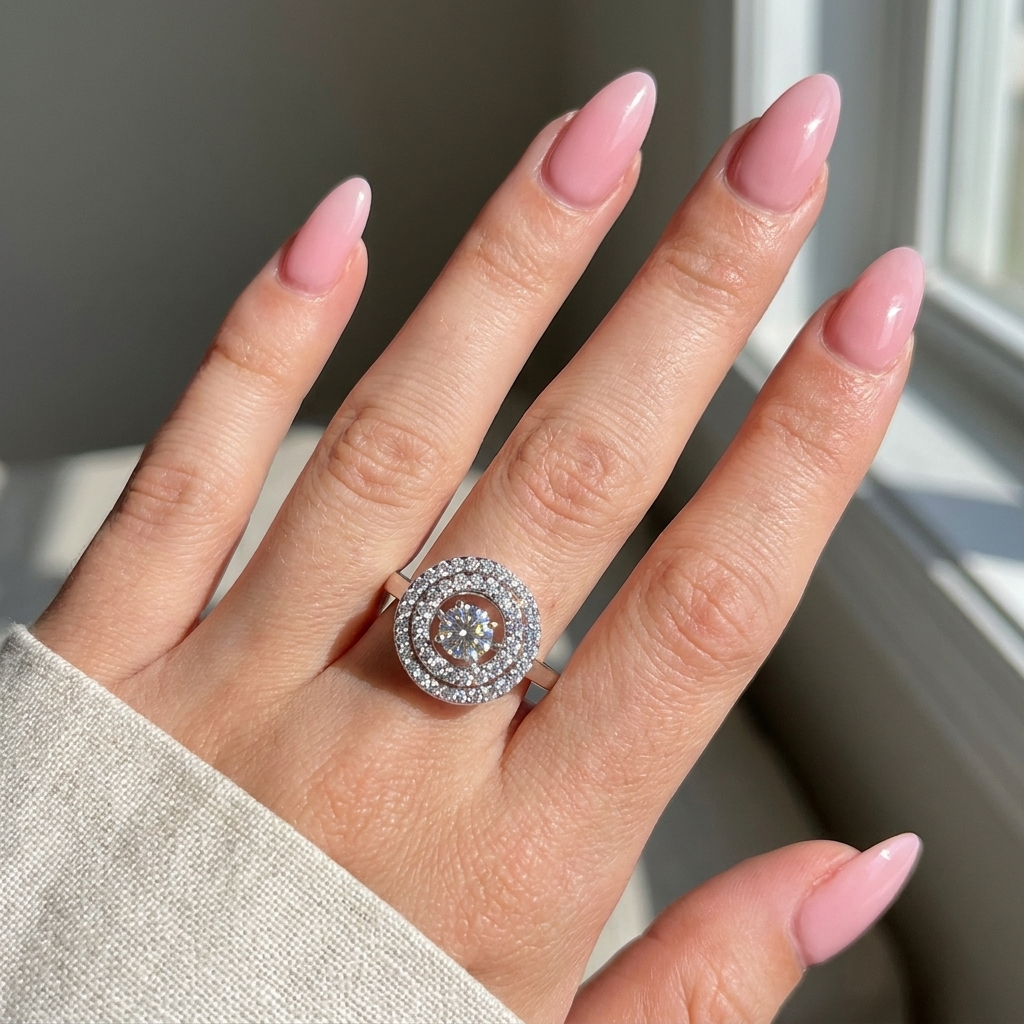 Crystal Dance halo ring
