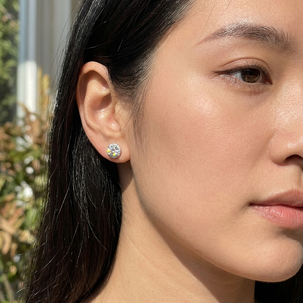Round Halo studs