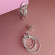 Hoop Cluster Rings Sterling Silver Stud Earrings