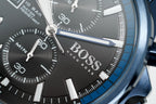 Hugo Boss Men's Watch Chronograph Globetrotter Blue PVD HB1513824