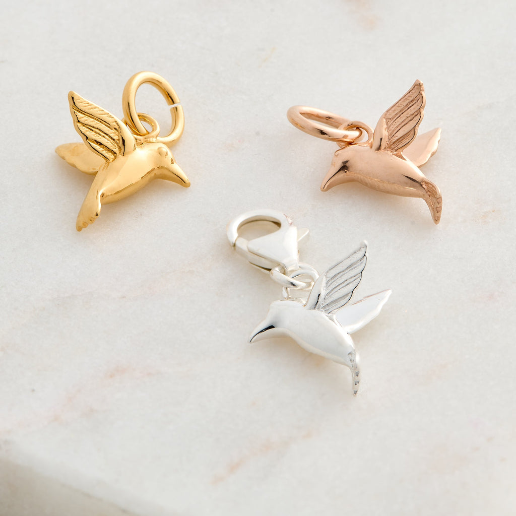 Hummingbird Silver Charm