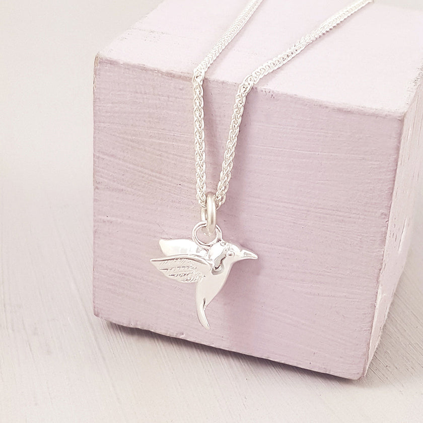 Hummingbird Silver Charm