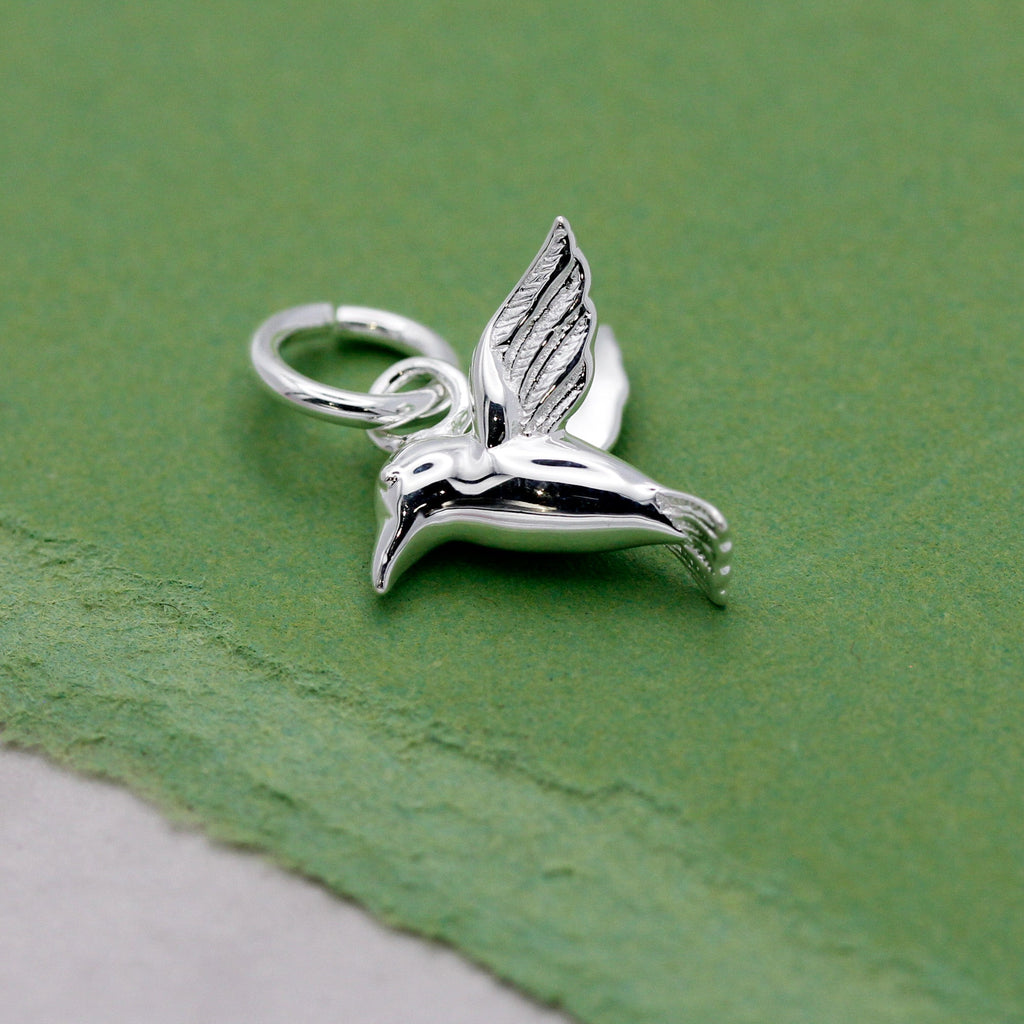 Hummingbird Silver Charm