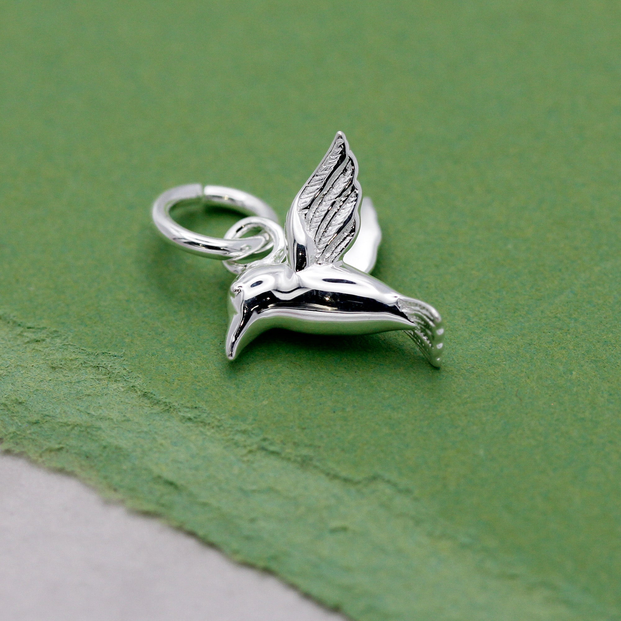 Hummingbird Silver Charm