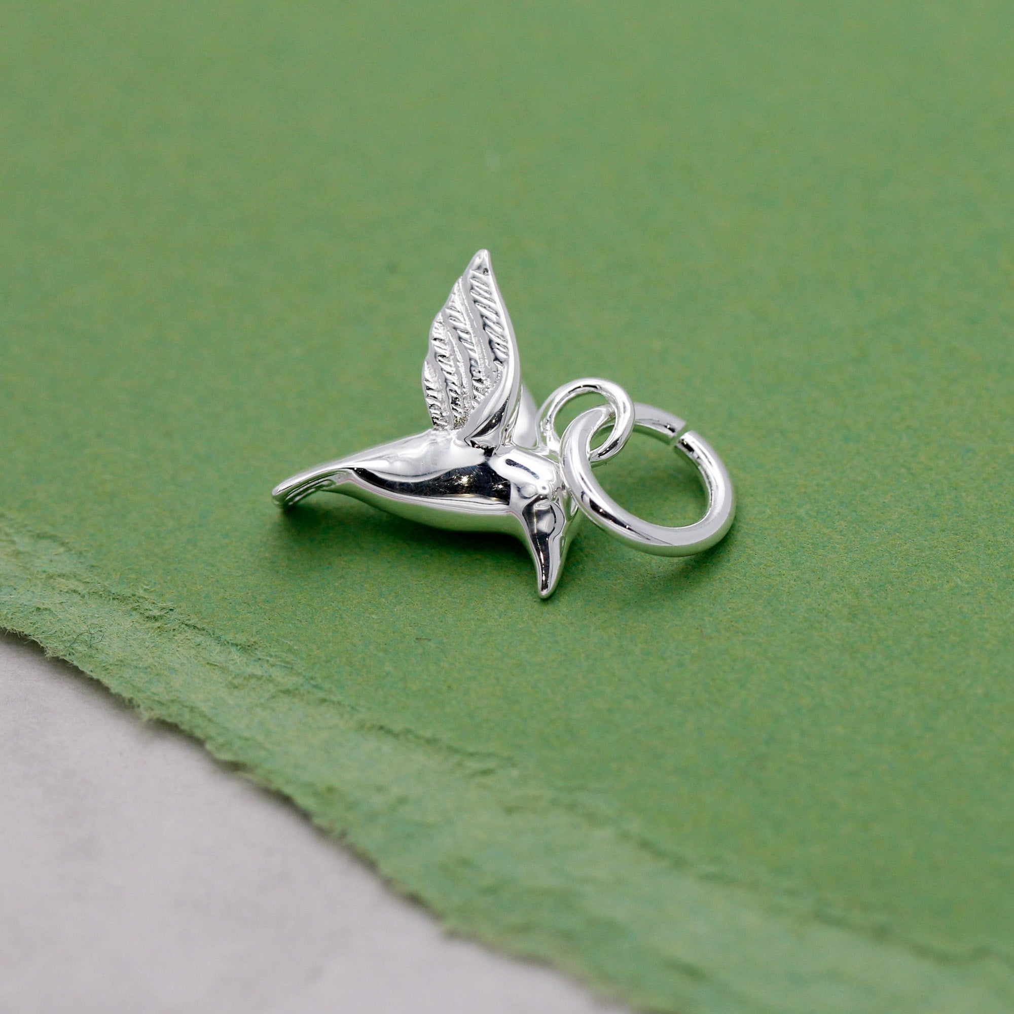 Hummingbird Silver Charm