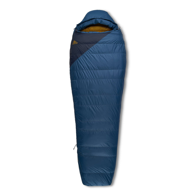 Kelty Cosmic Down 20°F (-7°C) 550-Fill Daunenschlafsack - Kurz - Dark Blue/Pageant Blue