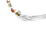 Brazalete geométrico de ámbar multicolor