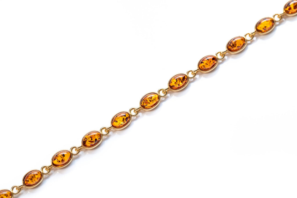 Gold Plated Dainty Oval Bracelet