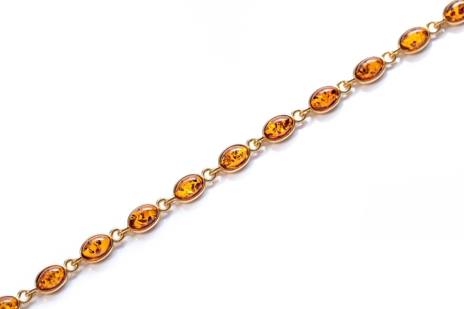 Gold Plated Dainty Oval Bracelet