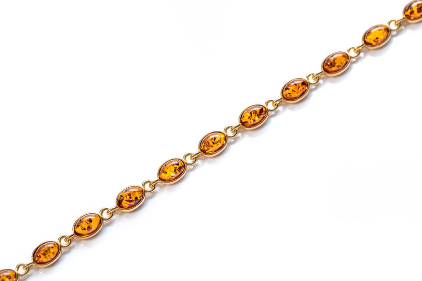 Gold Plated Dainty Oval Bracelet