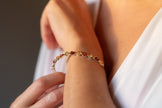 Brazalete geométrico de ámbar multicolor