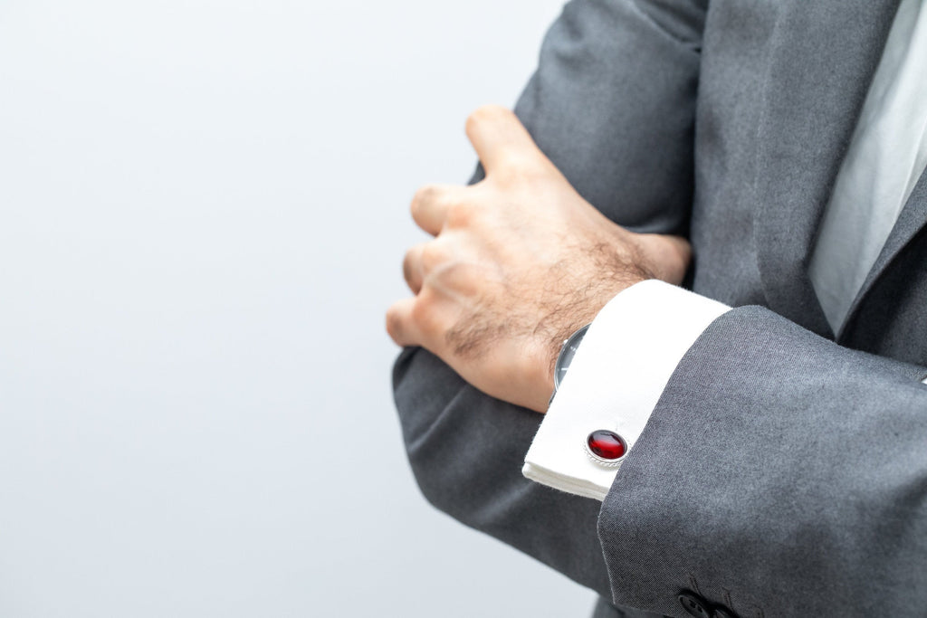 Quintessence Statement Red Amber Cufflinks