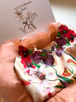 Silk Pyjamas- Set Cami and Shorts in 'Eden' Tropical Meadow Print, luxury lounge wear