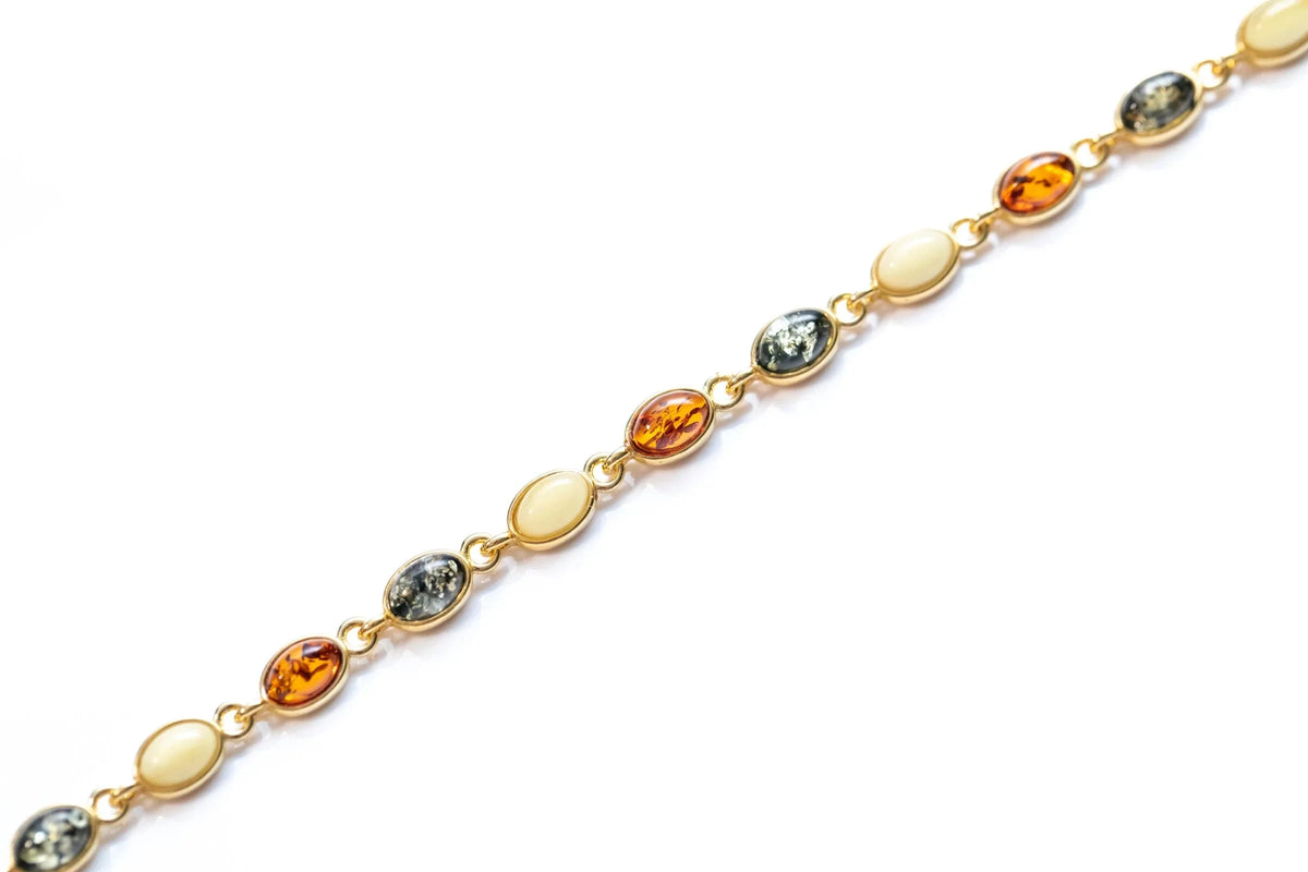 Bracciale ovale in oro multicolore