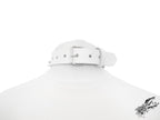 White Studded Double O Ring Choker