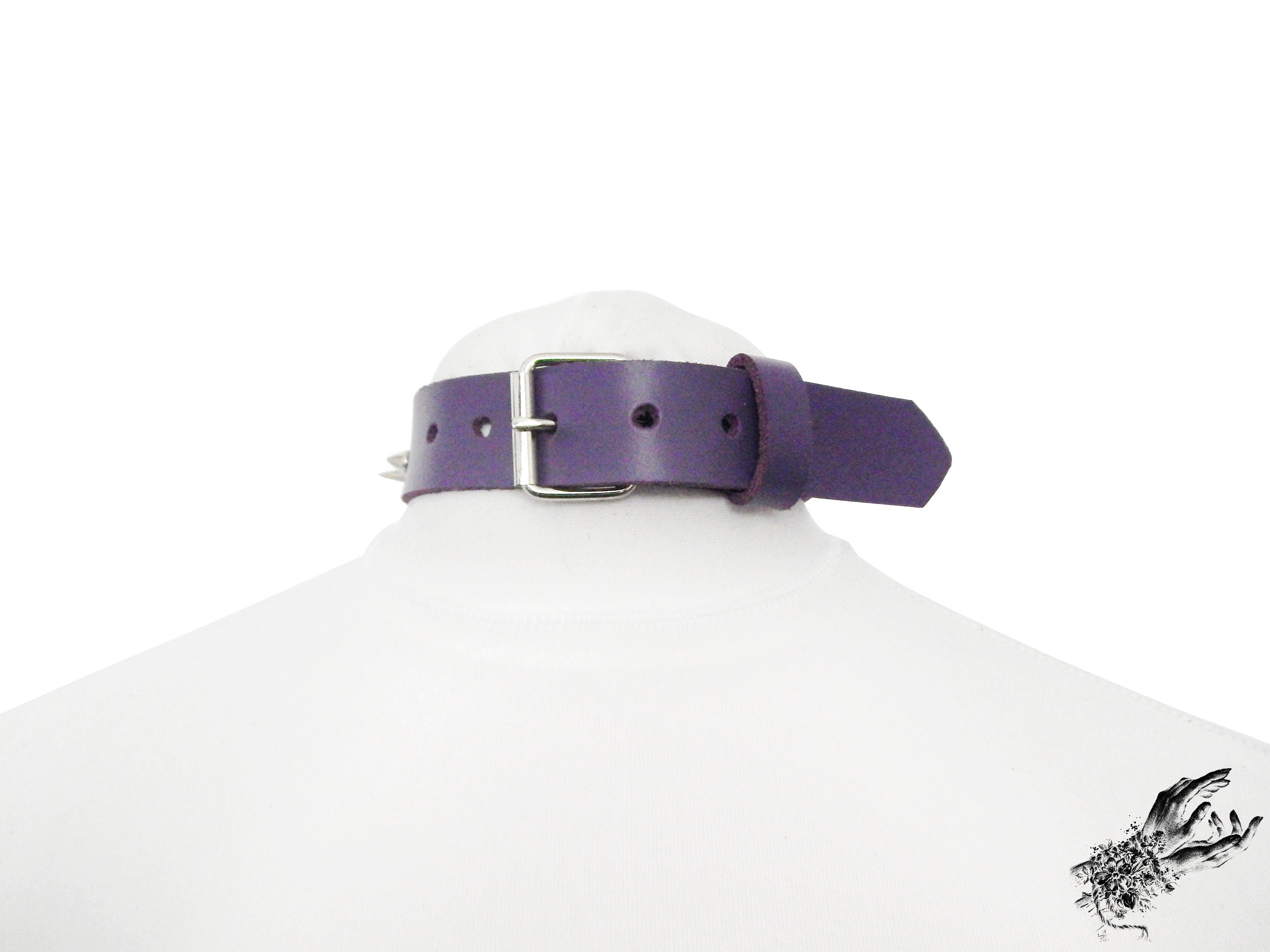 Purple Studded Double O Ring Choker
