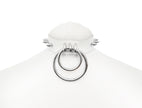 White Studded Double O Ring Choker