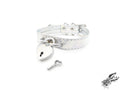 Holographic Silver Heart Padlock Choker