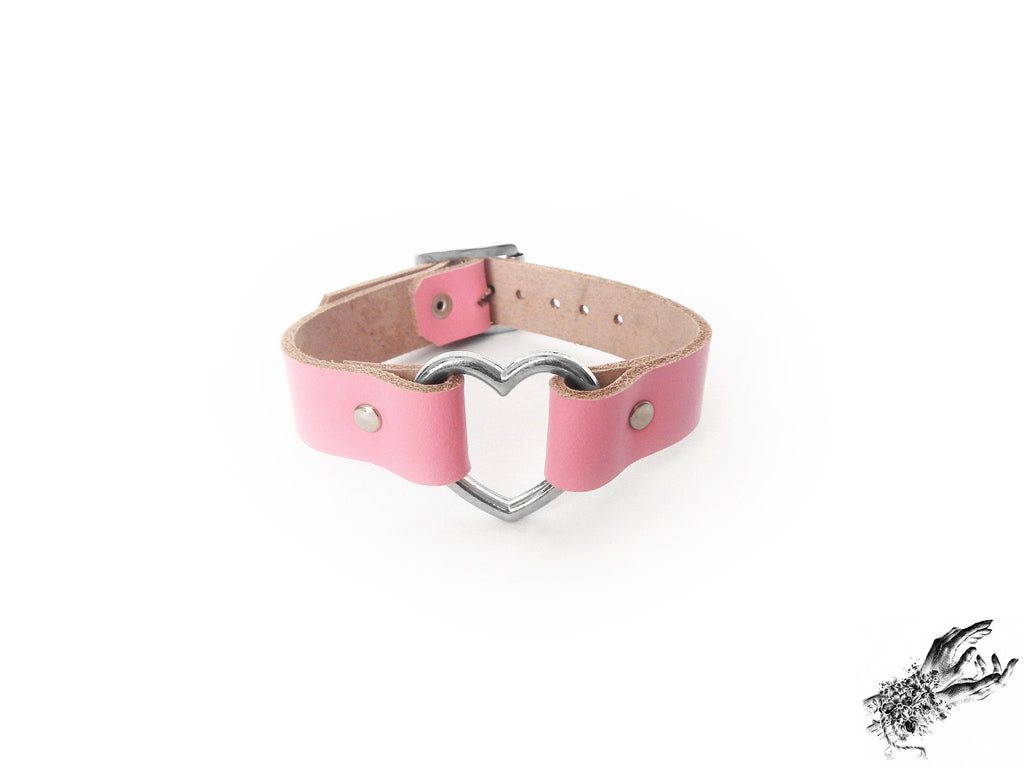 Pink Heart Ring Ankle Cuffs