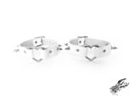 White Studded Heart Ring Ankle Cuffs
