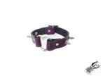 Purple Studded Heart Ring Ankle Cuffs
