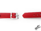 Red Studded O Ring Ankle Cuffs