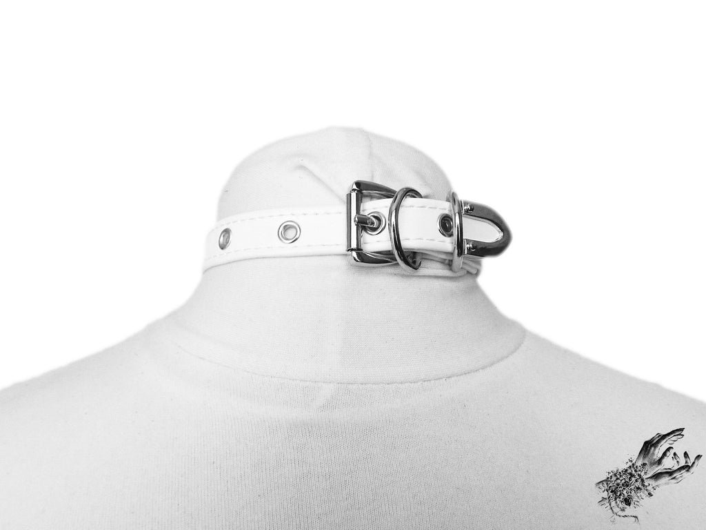 White Cat Ribbon Choker