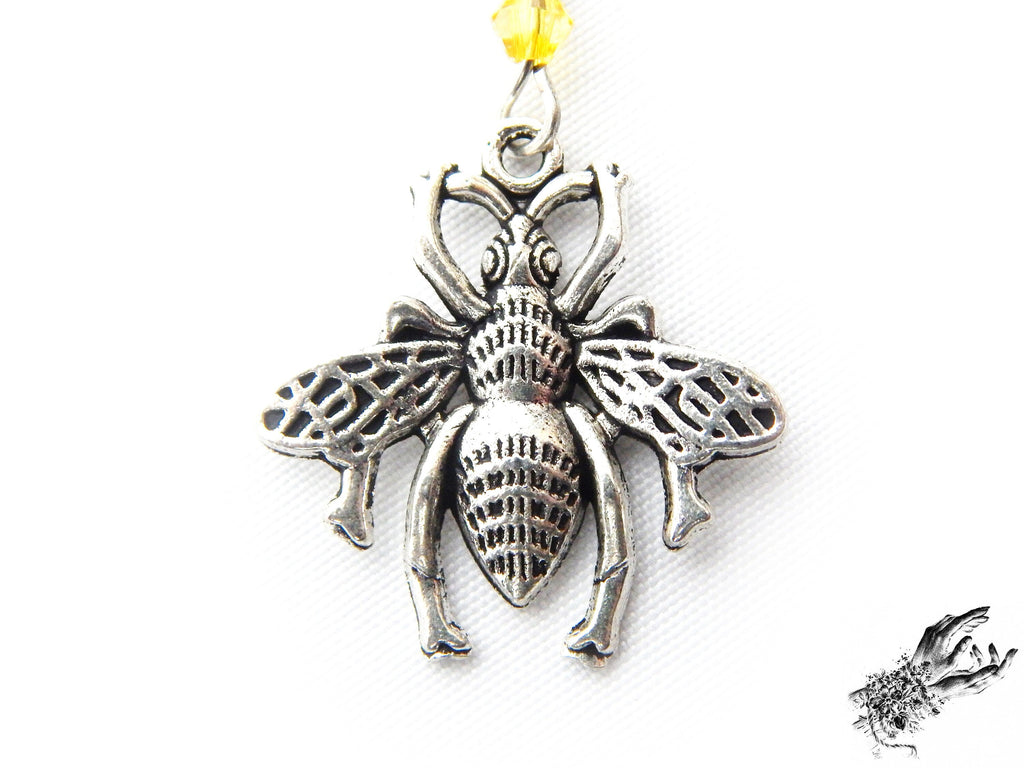 Antique Silver Bee Earrings