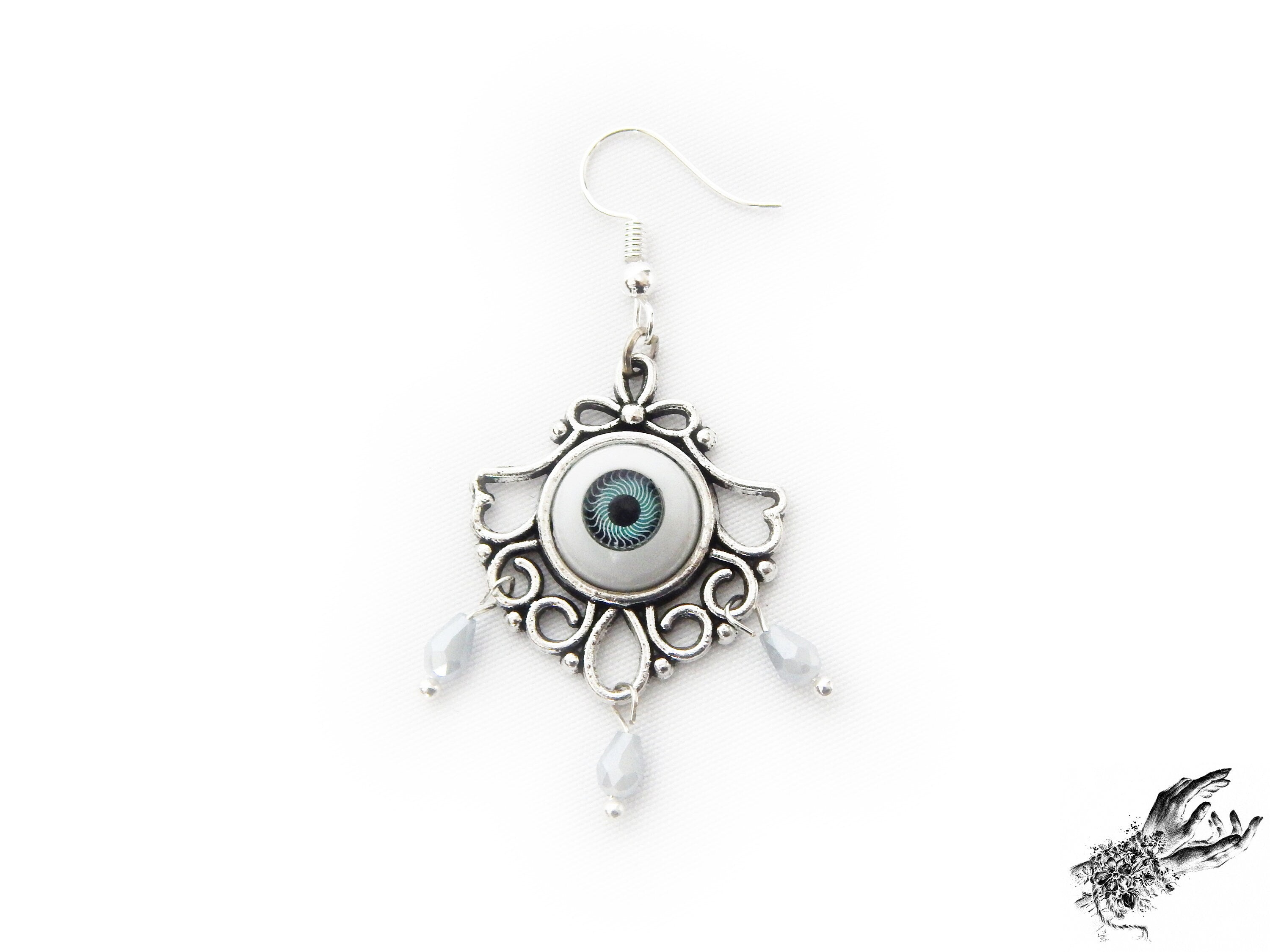 Antique Silver Tears of Persephone Earrings