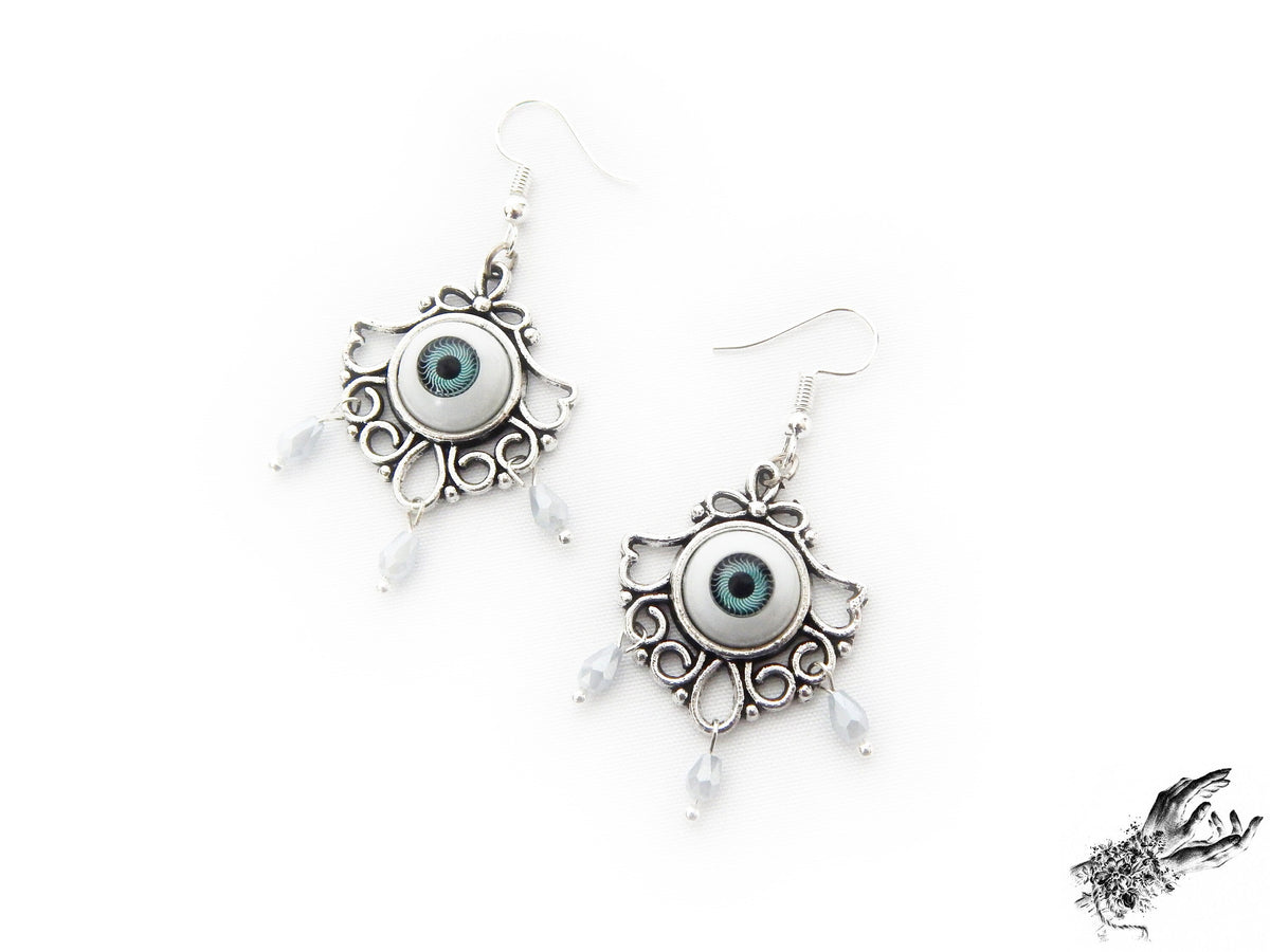 Antique Silver Tears of Persephone Earrings