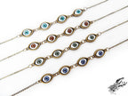 Antike Bronze Böses Auge Choker Halskette