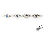 Antike silberne Evil-Eye-Choker-Halskette
