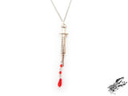 Antique Silver Syringe Necklace