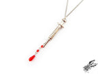 Antique Silver Syringe Necklace
