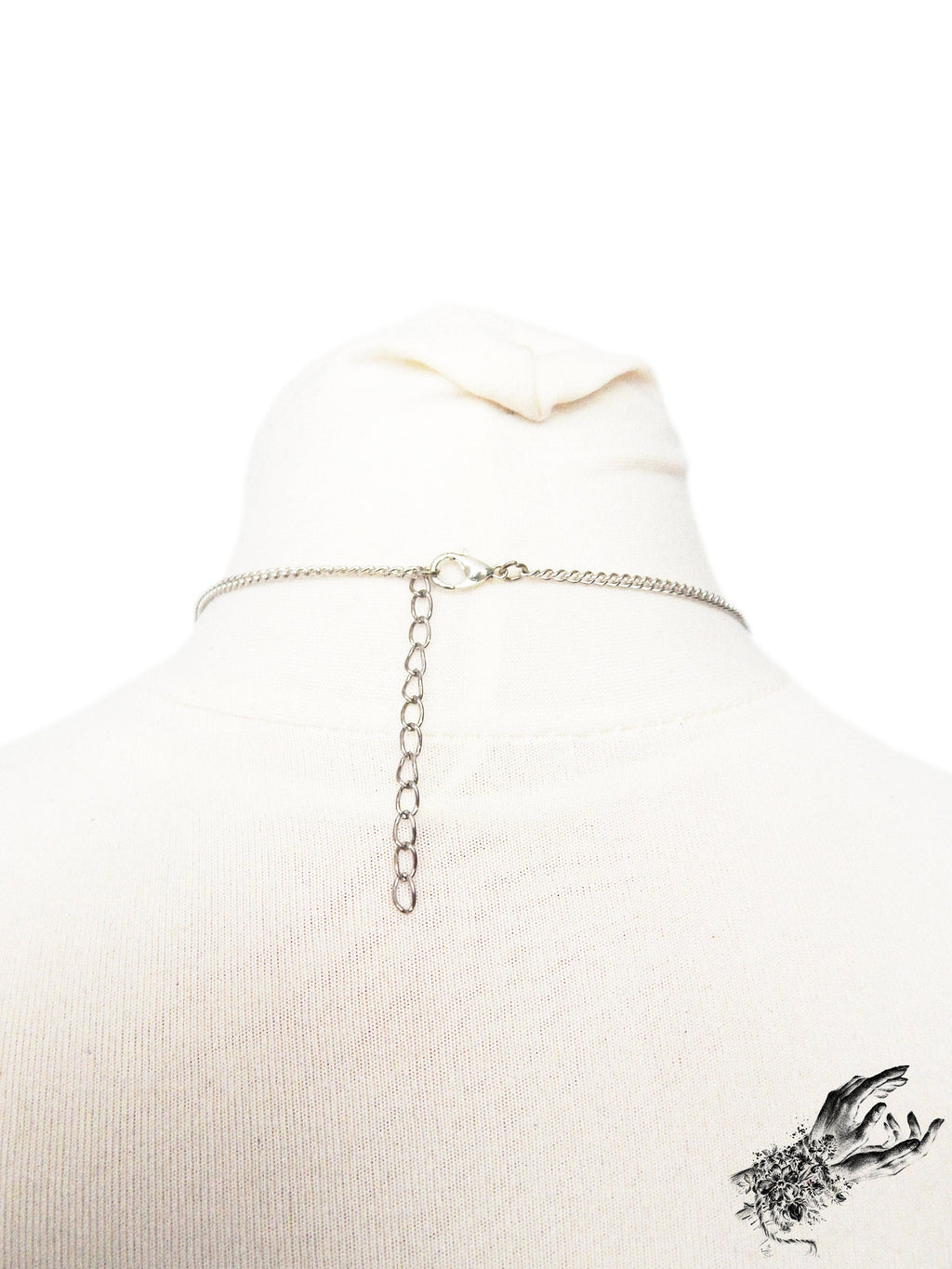 Antique Silver Ram Skull Necklace