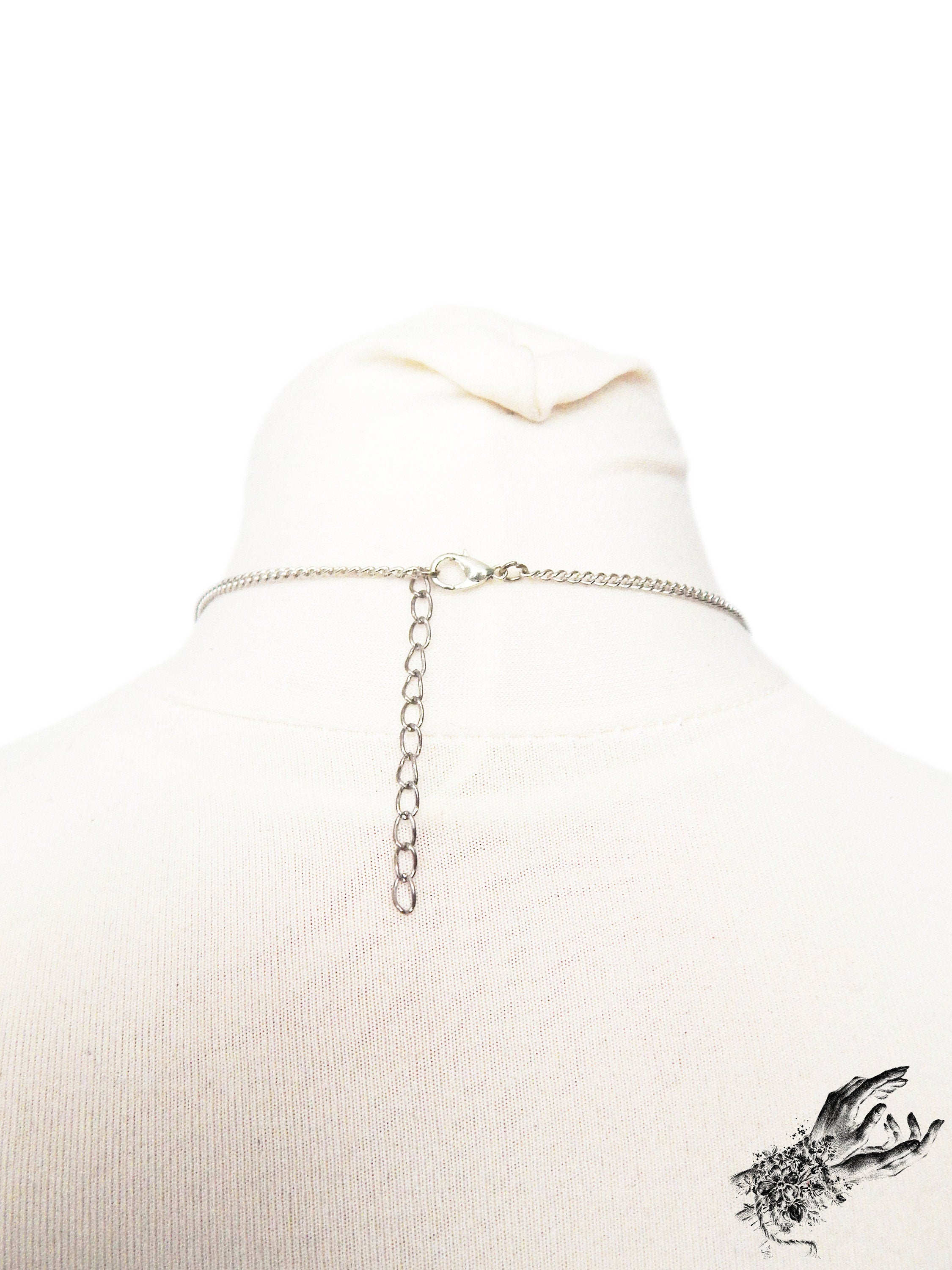 Antique Silver Ram Skull Necklace