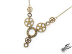 Antique Bronze Gear Necklace